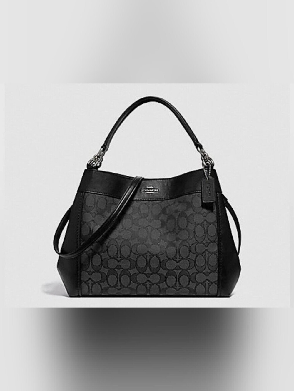 Coach Lexy Shoulder Bag Signature Jacquard Black F27579